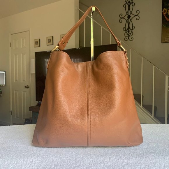 Kooba Hobo Brown Pebbled Leather Bag